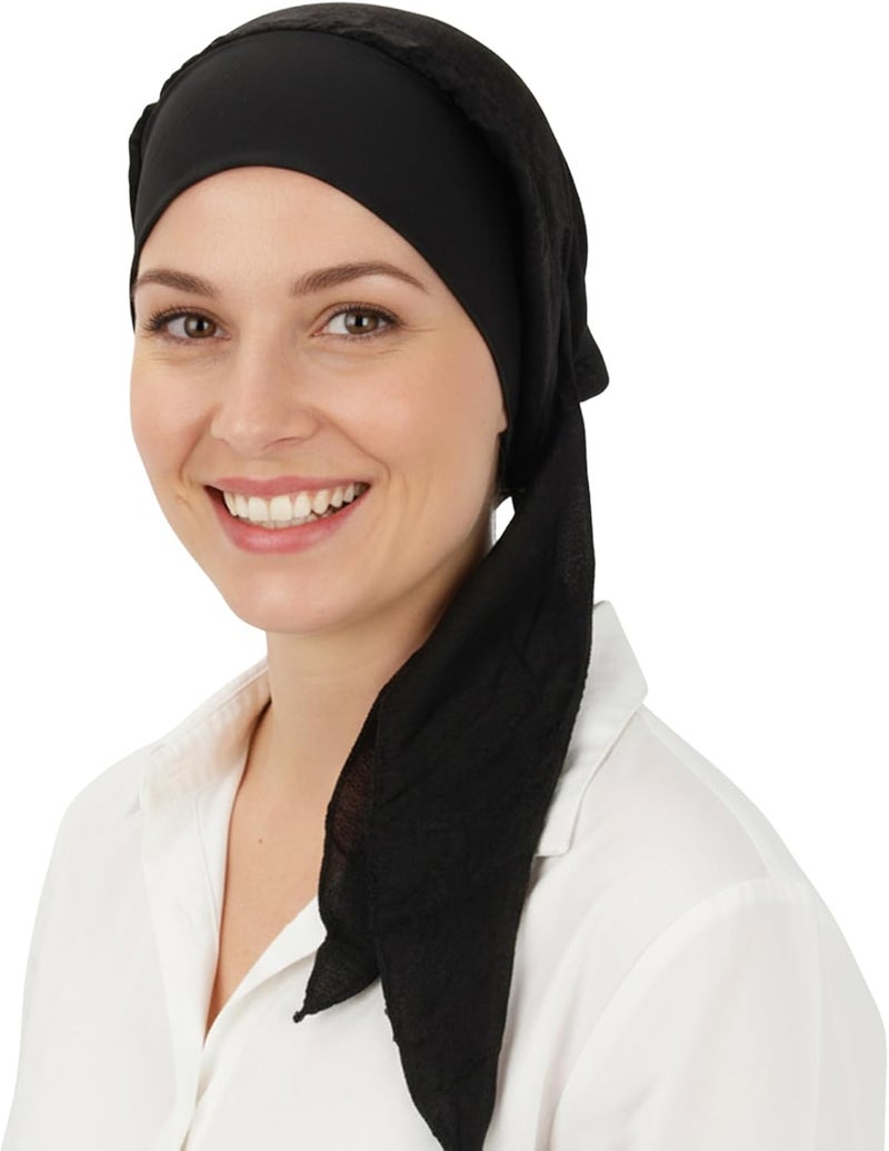 FADACHY Chemo Headwear for Women,Chemo Caps Lightweight for Summer with Head Scarf,Silky Soft Hair Turbans Fashion - Image 2